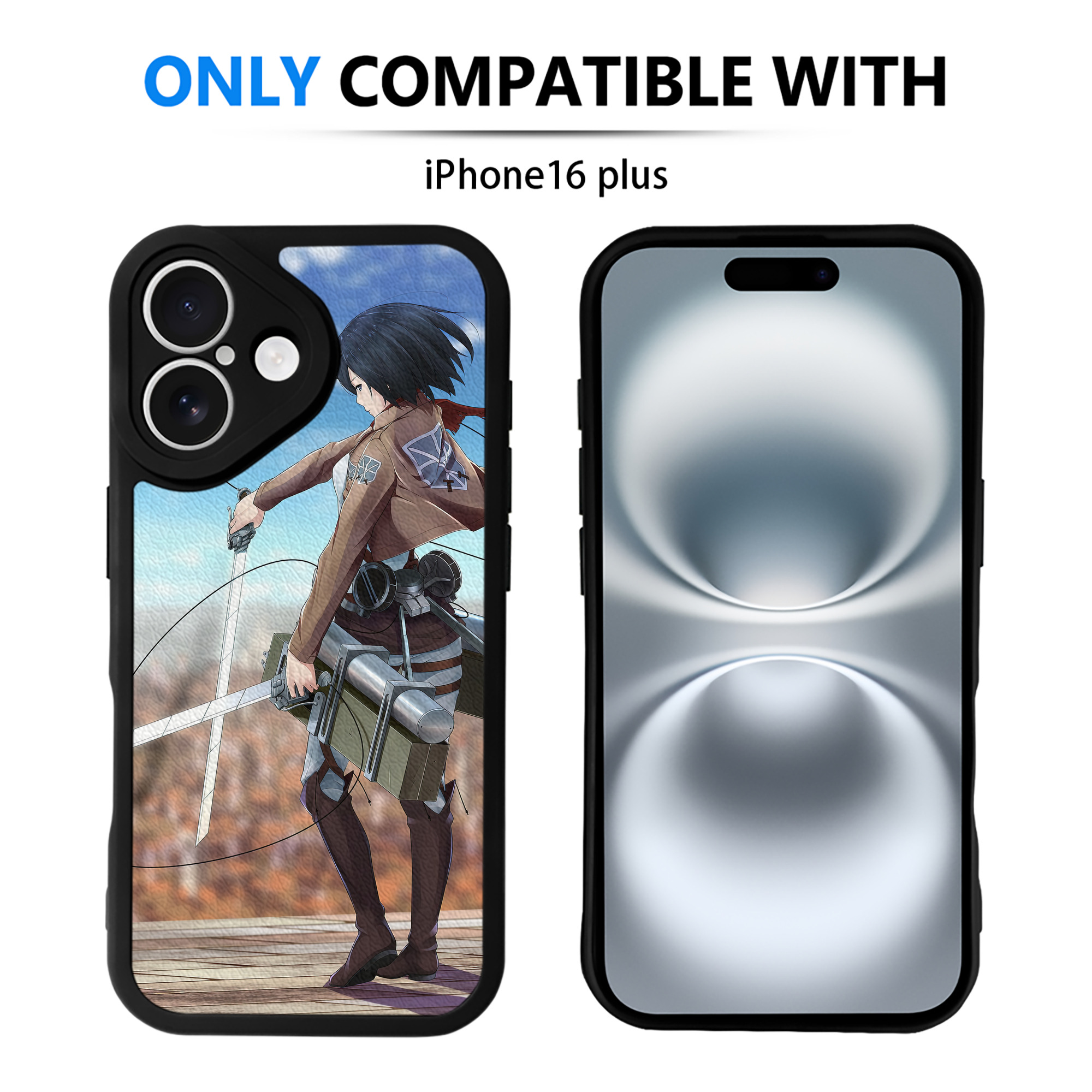 （画像用） 進撃の巨人 Attack on Titan 【iPhone 16シリーズ対応】シリコンスマホケース（レザー調） 材質：シリコン